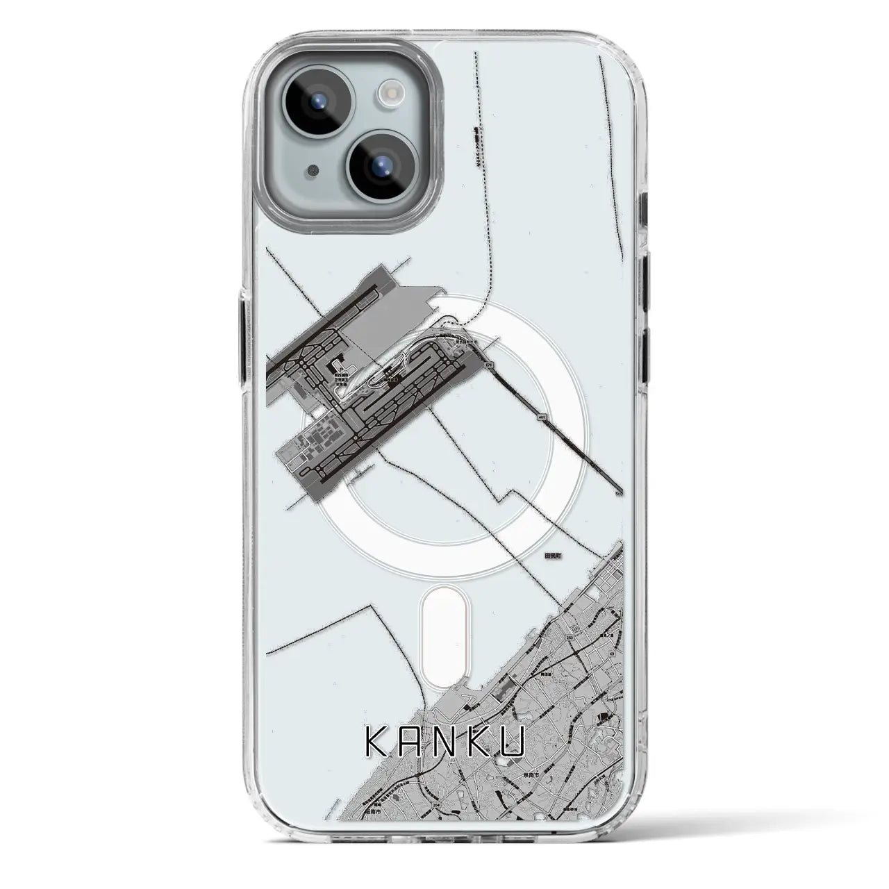 【関空(大阪府)】地図柄iPhoneケース(MagSafeタイプ)