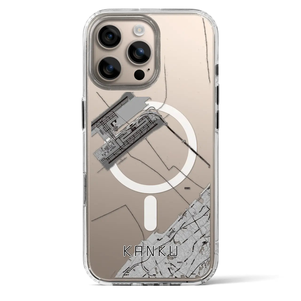 【関空(大阪府)】地図柄iPhoneケース(MagSafeタイプ)