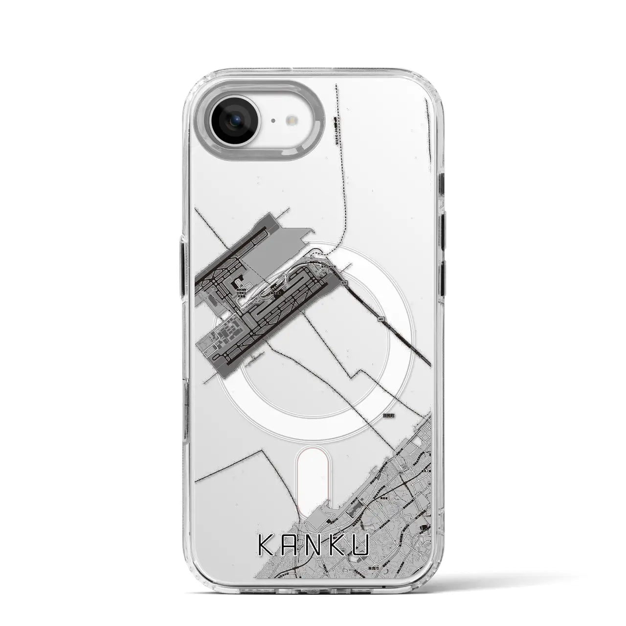 【関空(大阪府)】地図柄iPhoneケース(MagSafeタイプ)