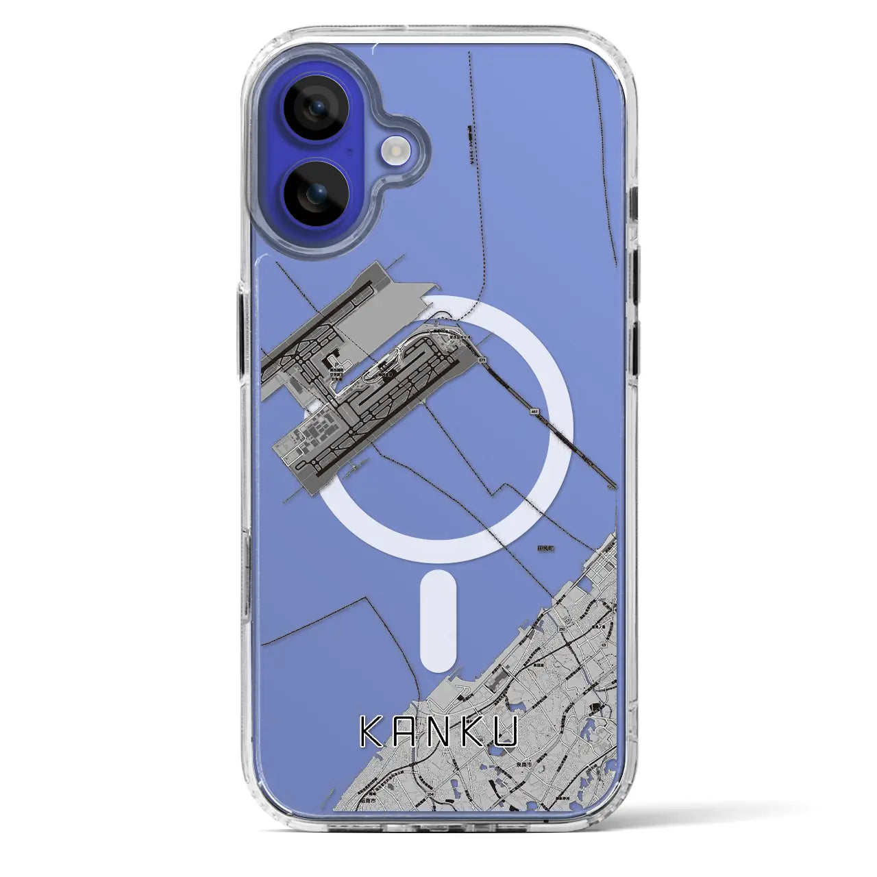 【関空(大阪府)】地図柄iPhoneケース(MagSafeタイプ)