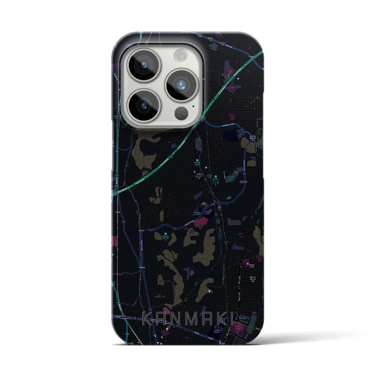 【上牧(奈良県)】地図柄iPhoneケース(バックカバータイプ)
