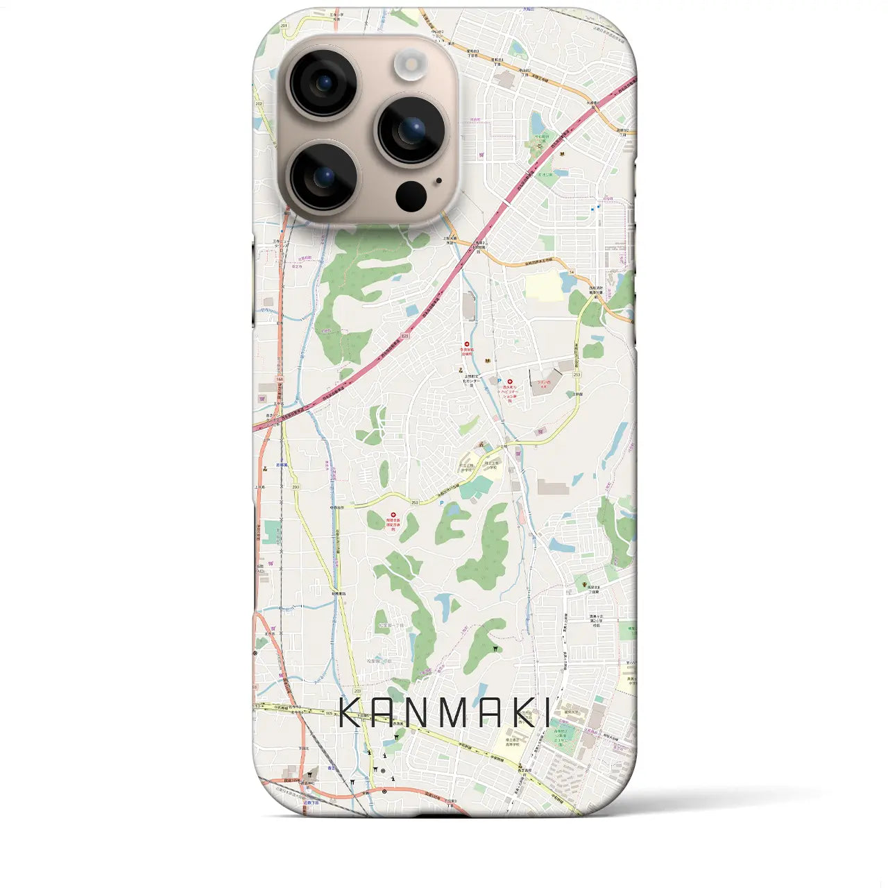 【上牧(奈良県)】地図柄iPhoneケース(バックカバータイプ)