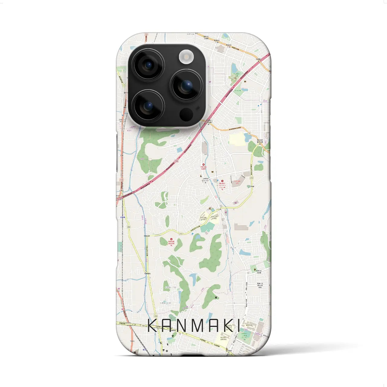 【上牧(奈良県)】地図柄iPhoneケース(バックカバータイプ)