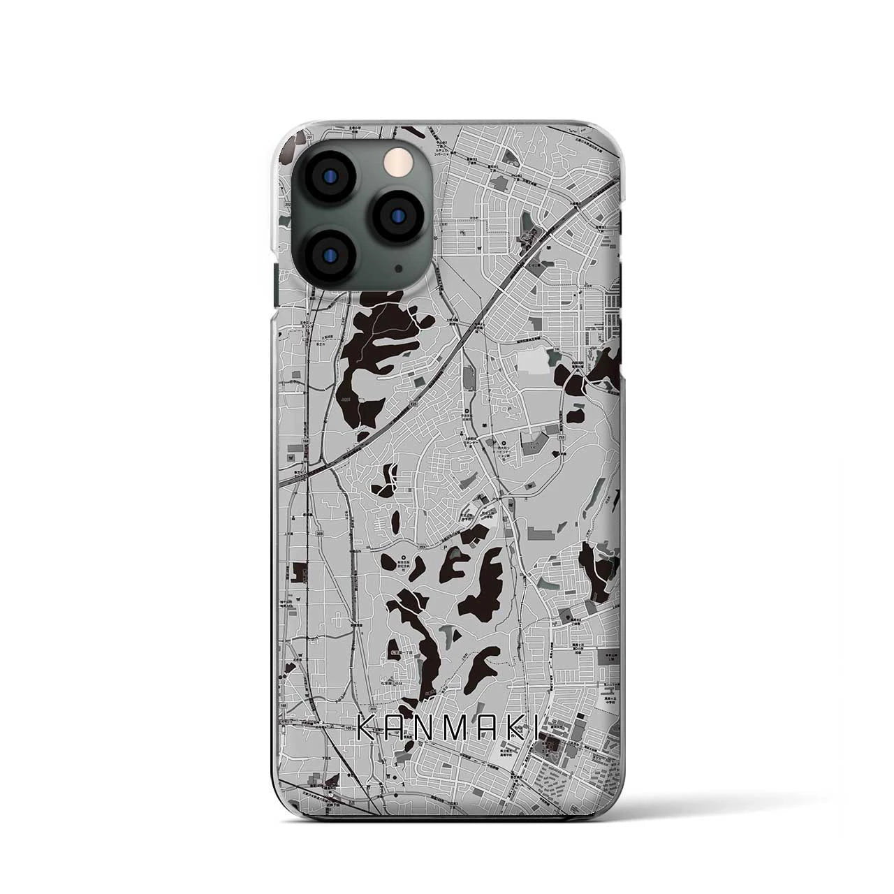 【上牧(奈良県)】地図柄iPhoneケース(クリアタイプ)