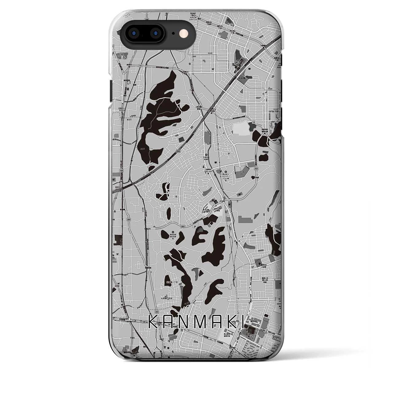 【上牧(奈良県)】地図柄iPhoneケース(クリアタイプ)