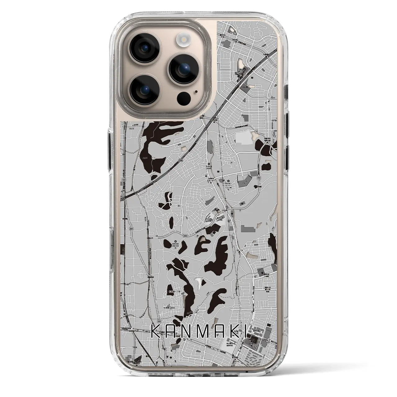 【上牧(奈良県)】地図柄iPhoneケース(MagSafeタイプ)