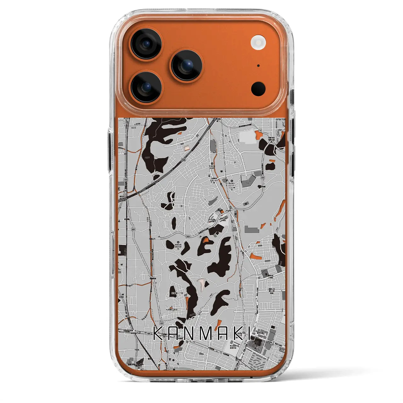 【上牧(奈良県)】地図柄iPhoneケース(MagSafeタイプ)