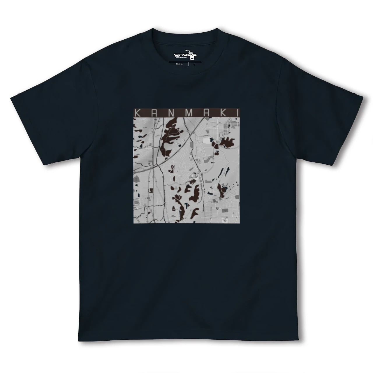 【上牧(奈良県)】地図柄ヘビーウェイトTシャツ