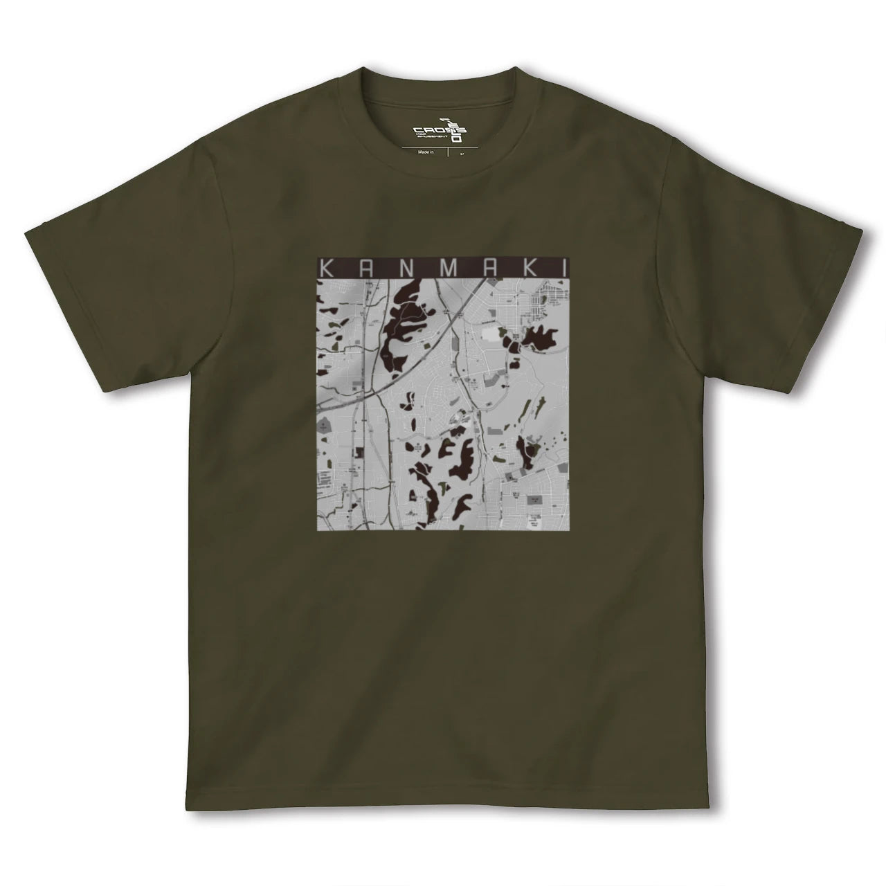 【上牧(奈良県)】地図柄ヘビーウェイトTシャツ