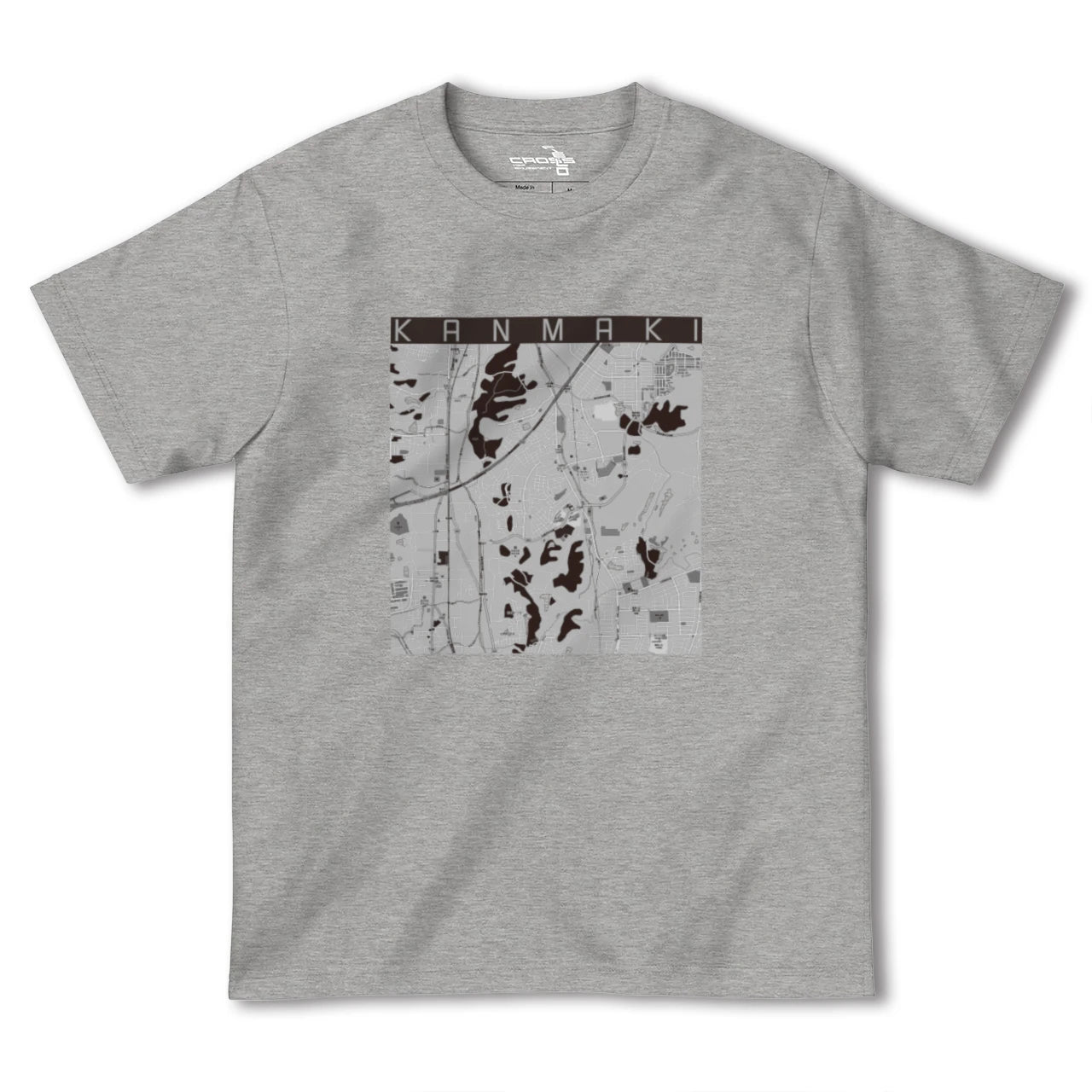 【上牧(奈良県)】地図柄ヘビーウェイトTシャツ