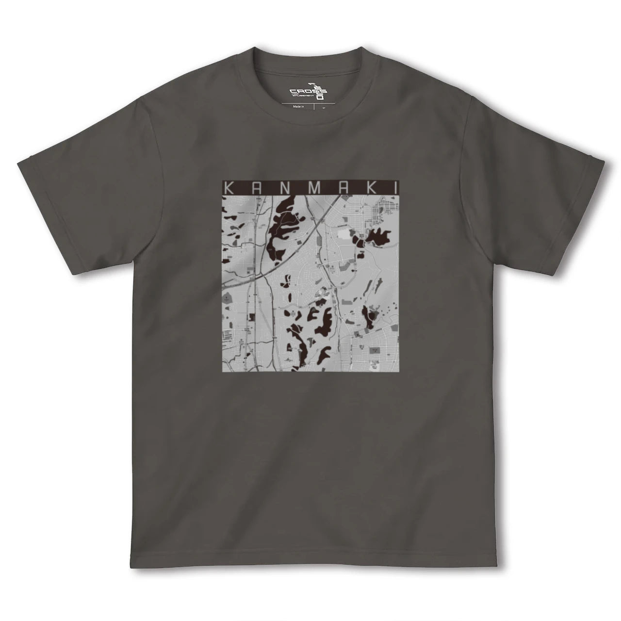 【上牧(奈良県)】地図柄ヘビーウェイトTシャツ
