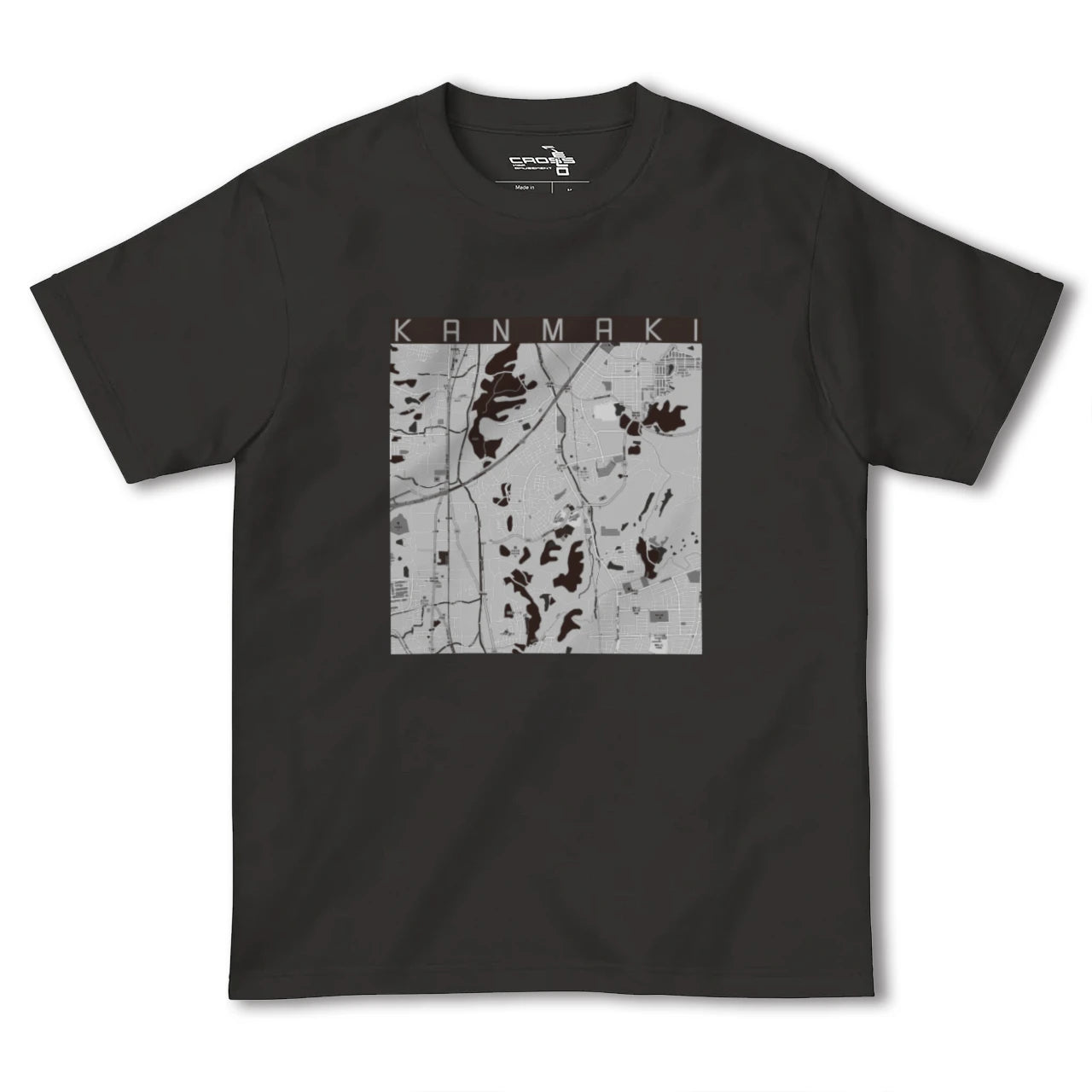 【上牧(奈良県)】地図柄ヘビーウェイトTシャツ