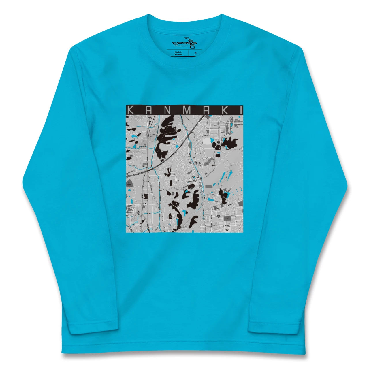 【上牧(奈良県)】地図柄ロングスリーブTシャツ