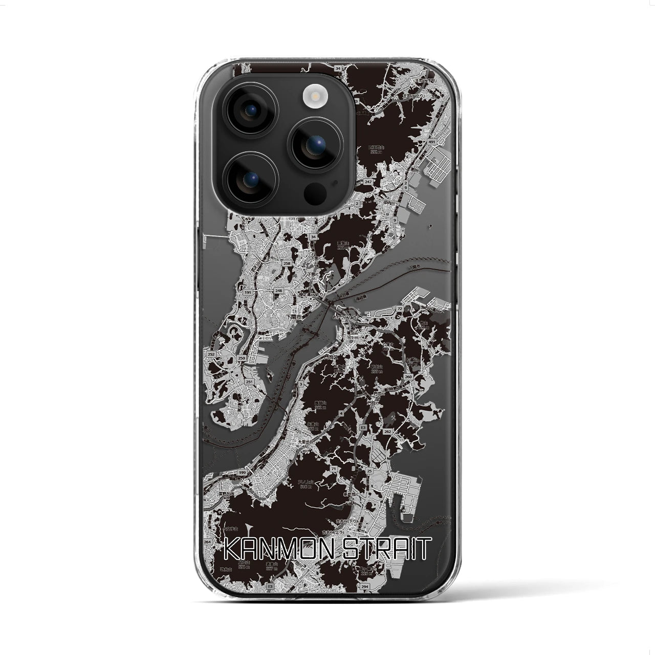 【関門海峡(山口県)】地図柄iPhoneケース(クリアタイプ)