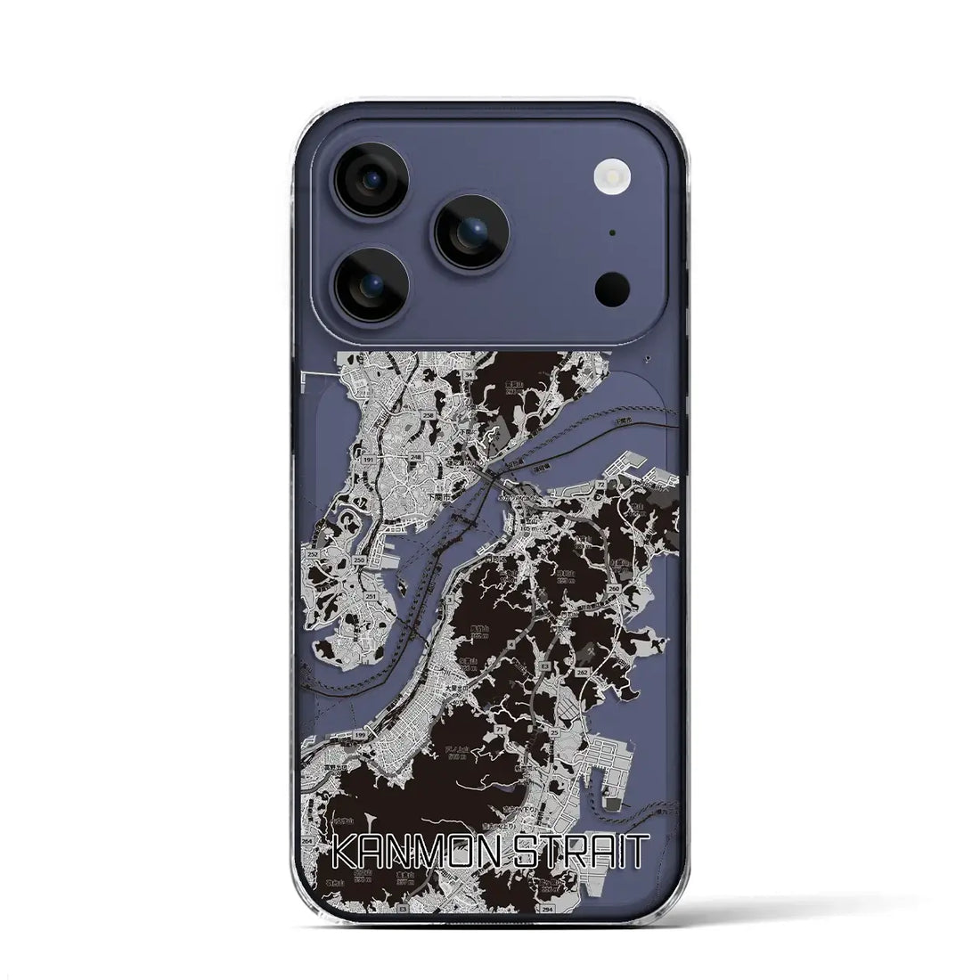【関門海峡(山口県)】地図柄iPhoneケース(クリアタイプ)