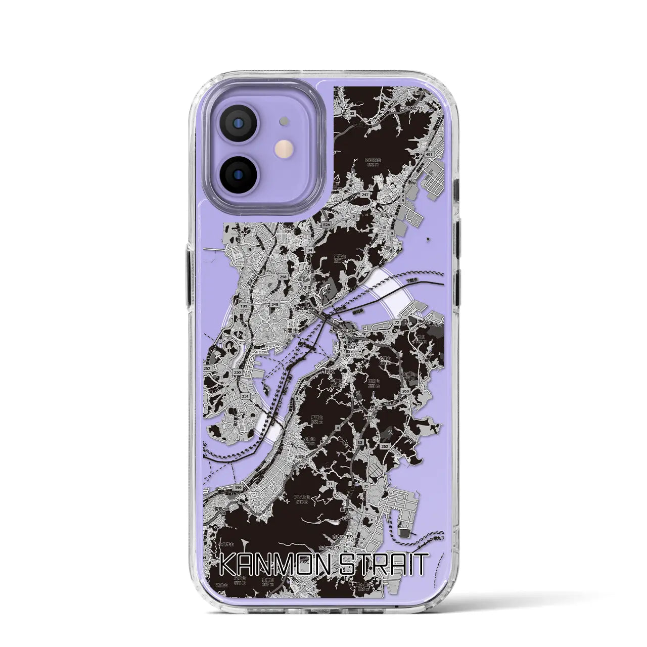 【関門海峡(山口県)】地図柄iPhoneケース(MagSafeタイプ)
