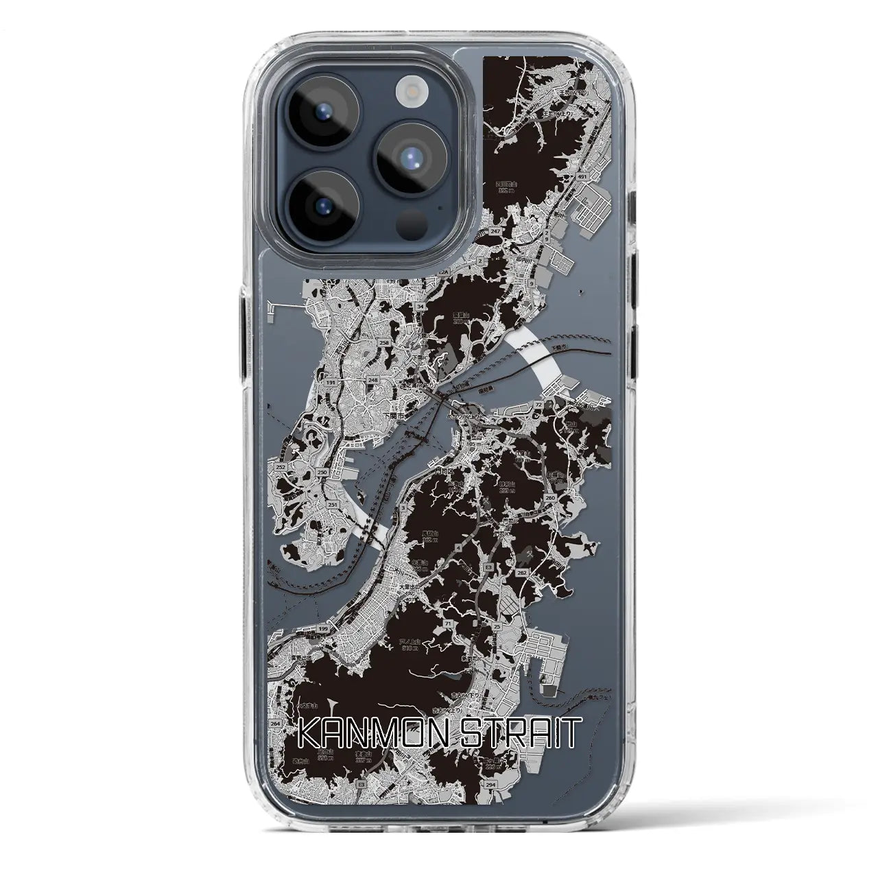 【関門海峡(山口県)】地図柄iPhoneケース(MagSafeタイプ)