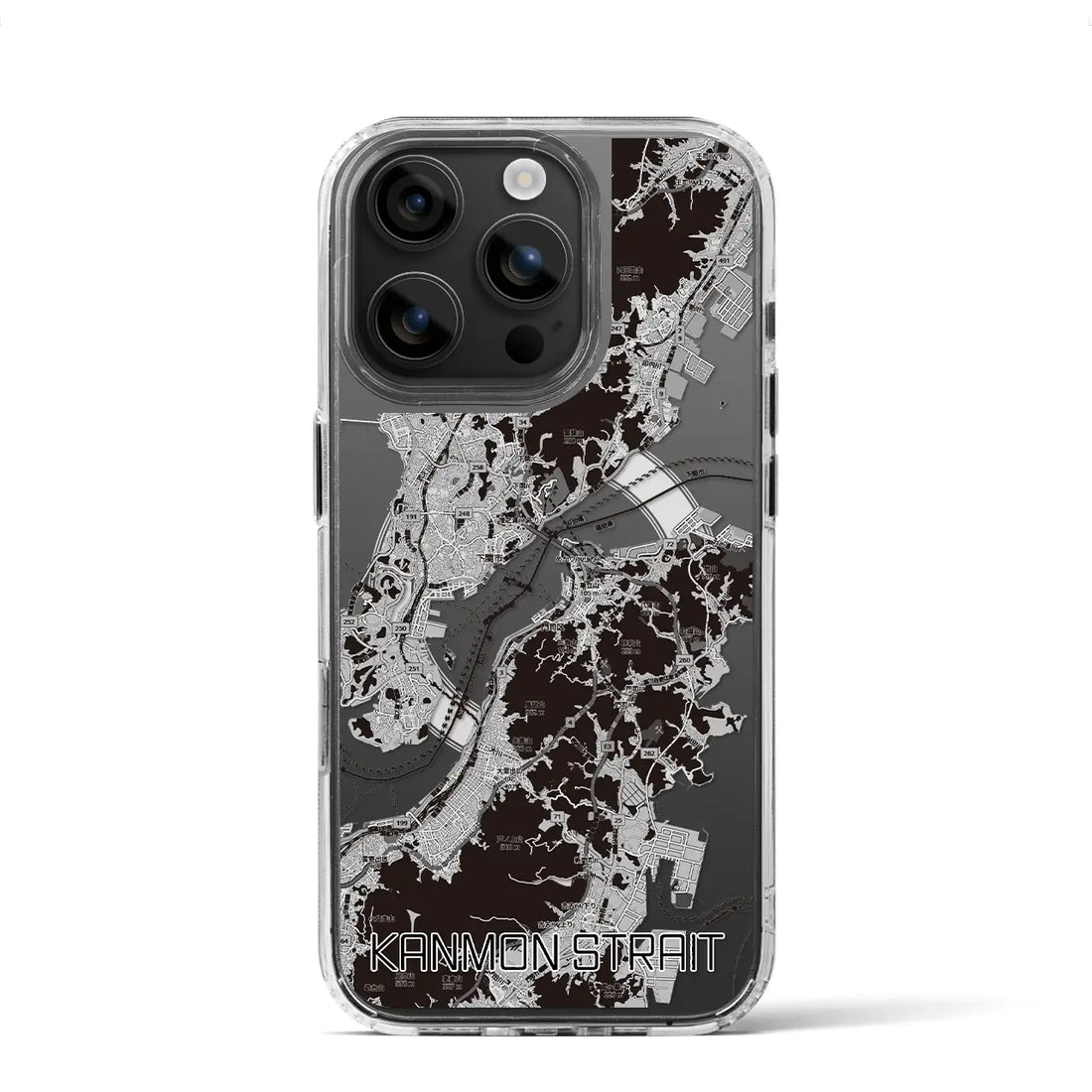 【関門海峡(山口県)】地図柄iPhoneケース(MagSafeタイプ)