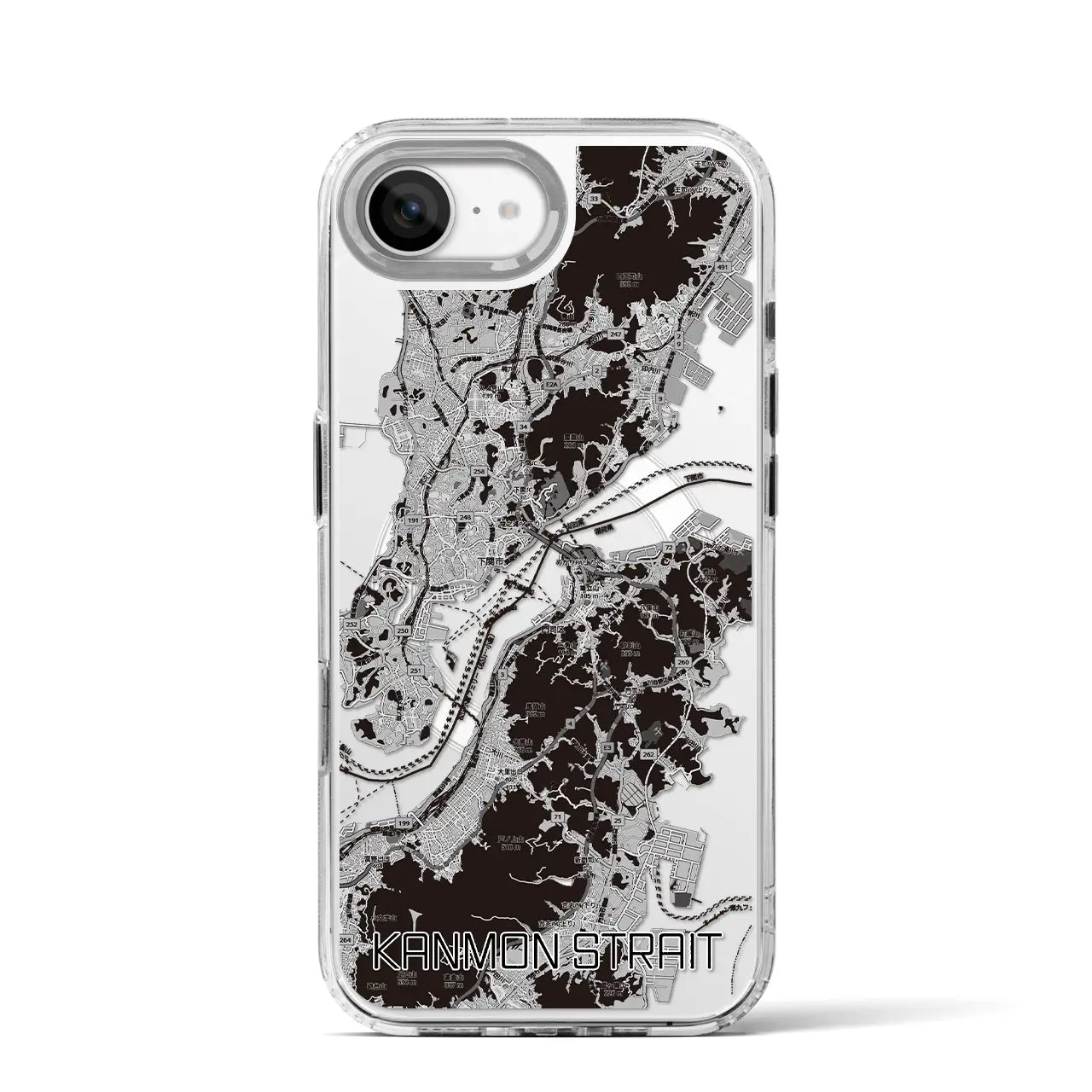 【関門海峡(山口県)】地図柄iPhoneケース(MagSafeタイプ)