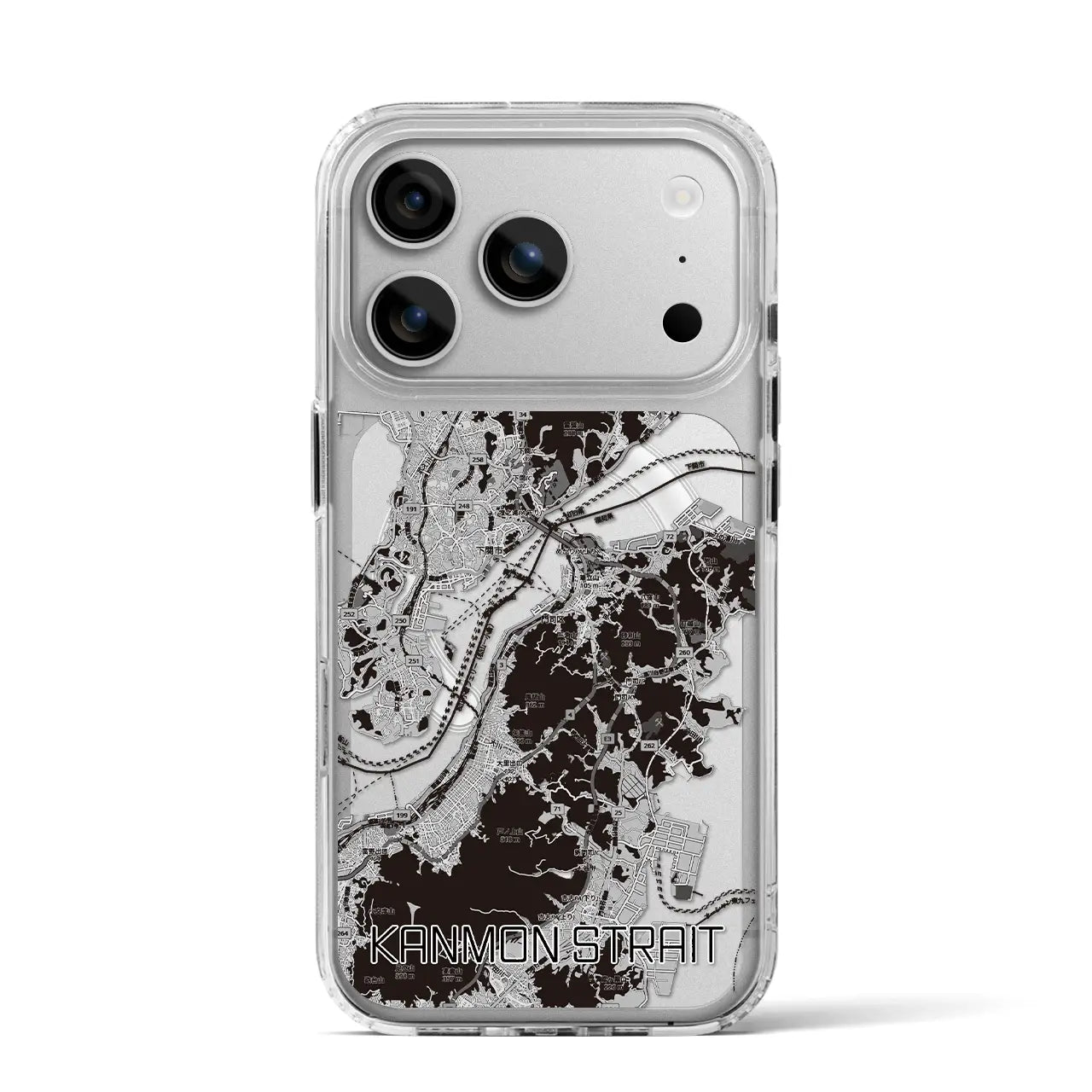 【関門海峡(山口県)】地図柄iPhoneケース(MagSafeタイプ)