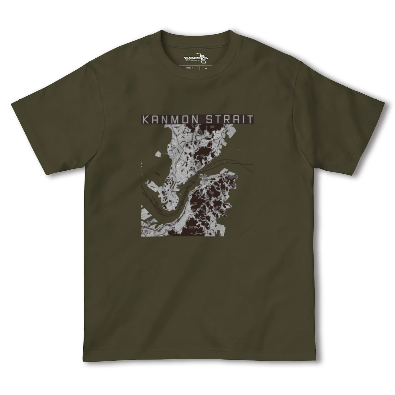 【関門海峡(山口県)】地図柄ヘビーウェイトTシャツ