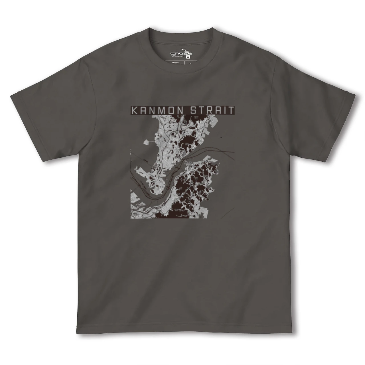 【関門海峡(山口県)】地図柄ヘビーウェイトTシャツ