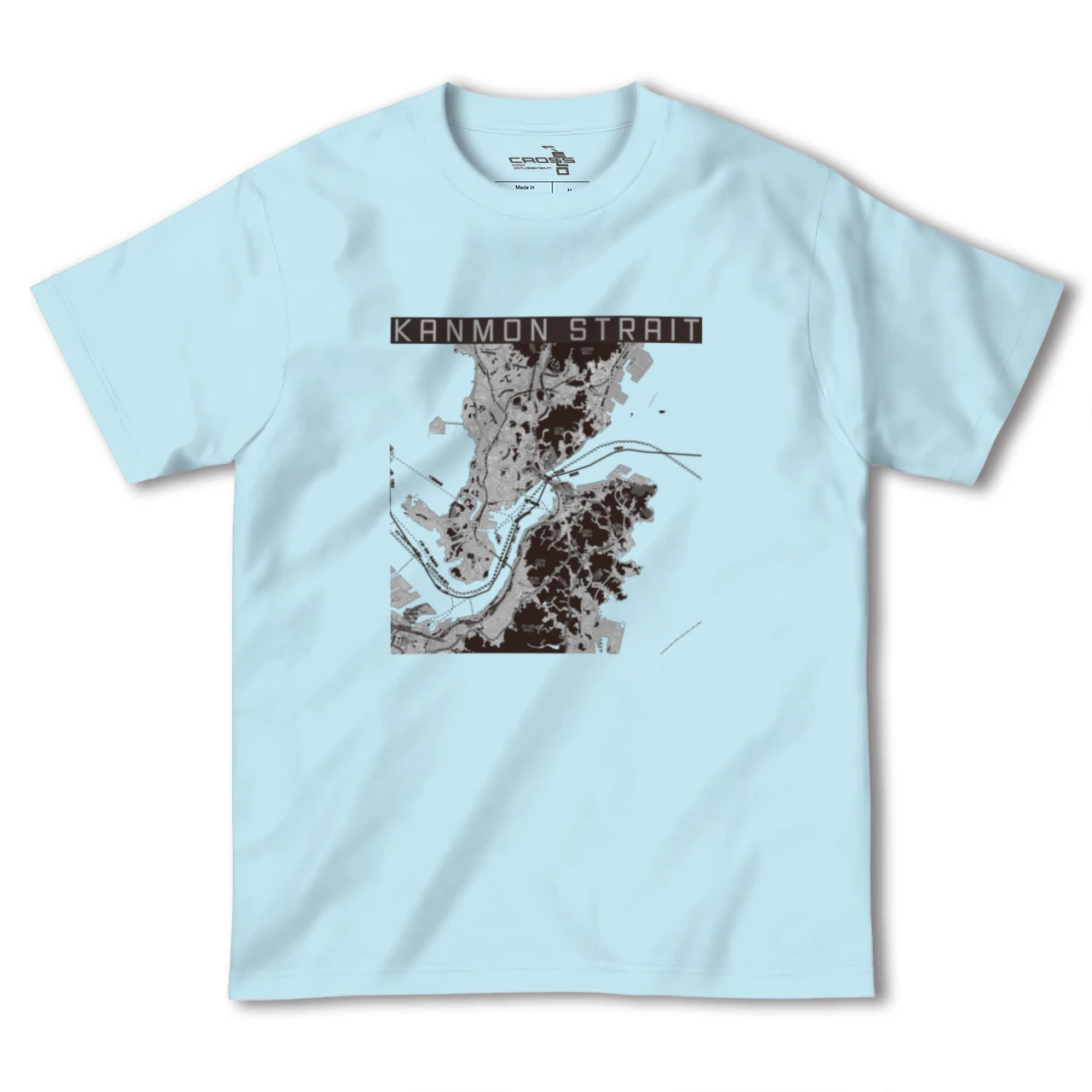 【関門海峡(山口県)】地図柄ヘビーウェイトTシャツ