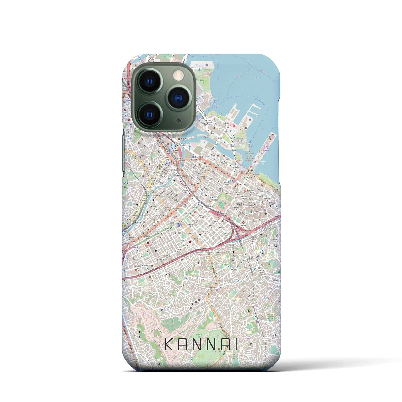 【関内(神奈川県)】地図柄iPhoneケース(バックカバータイプ)