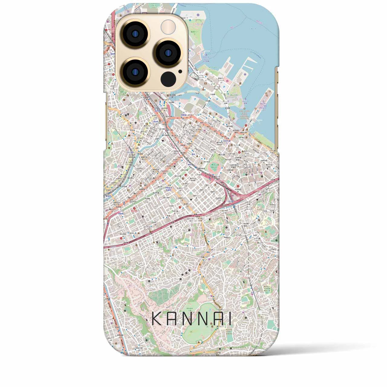 【関内(神奈川県)】地図柄iPhoneケース(バックカバータイプ)