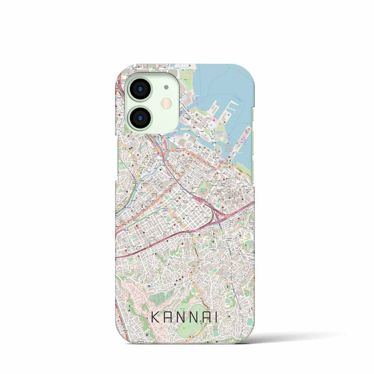 【関内(神奈川県)】地図柄iPhoneケース(バックカバータイプ)