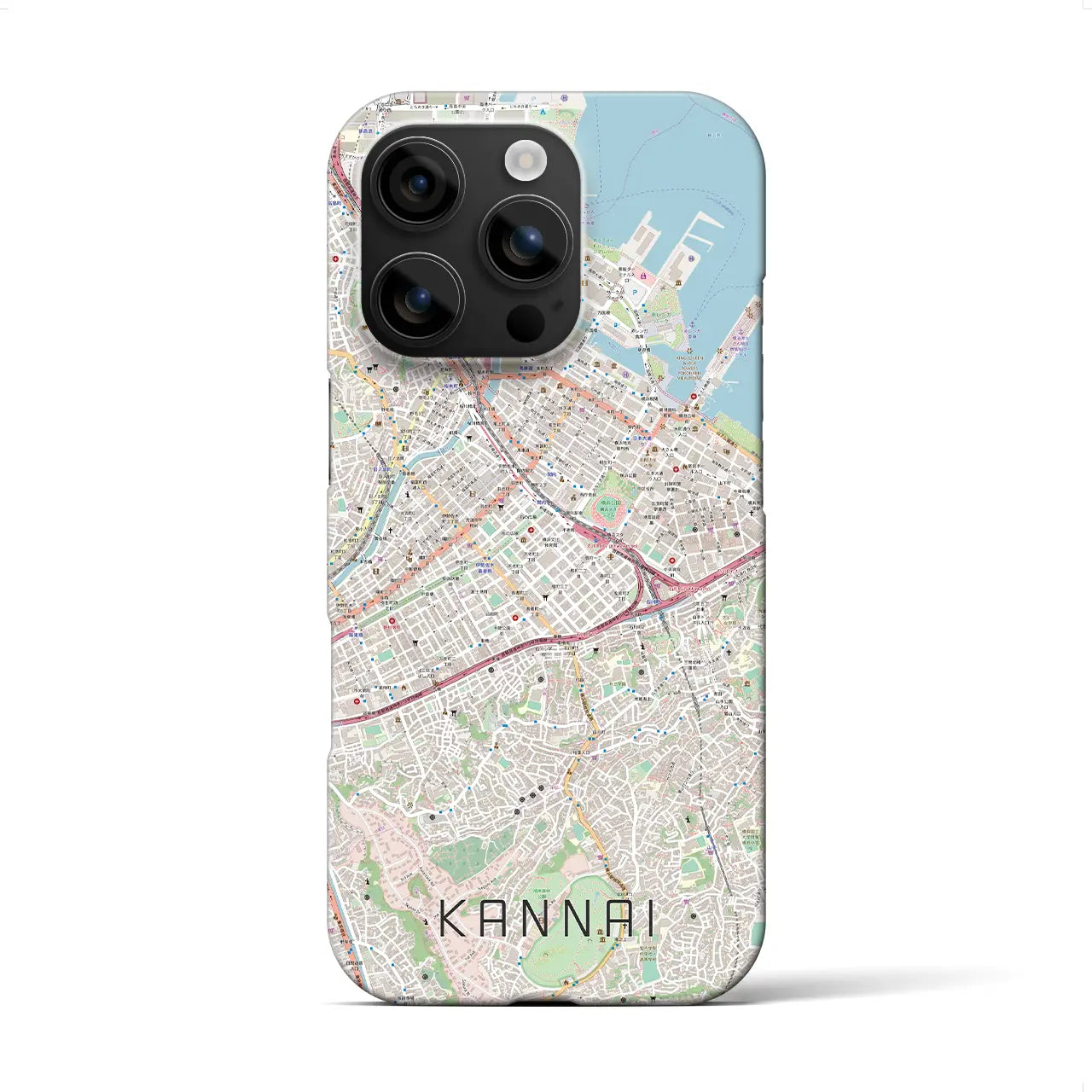 【関内(神奈川県)】地図柄iPhoneケース(バックカバータイプ)