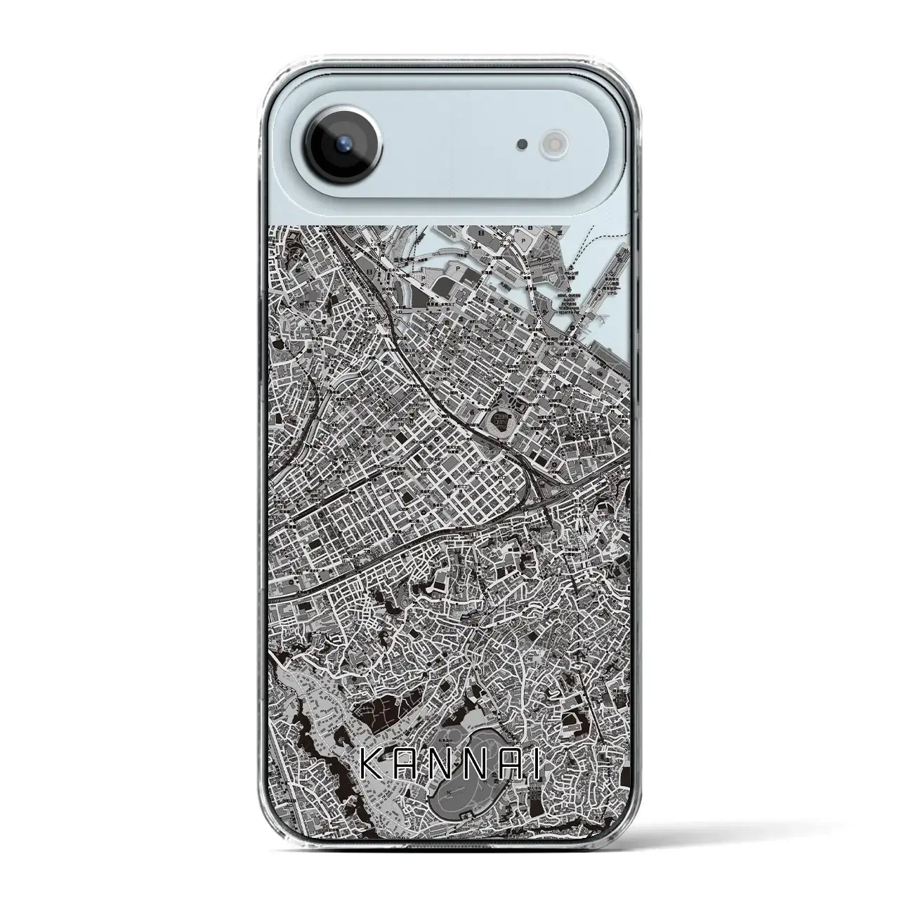 【関内(神奈川県)】地図柄iPhoneケース(クリアタイプ)