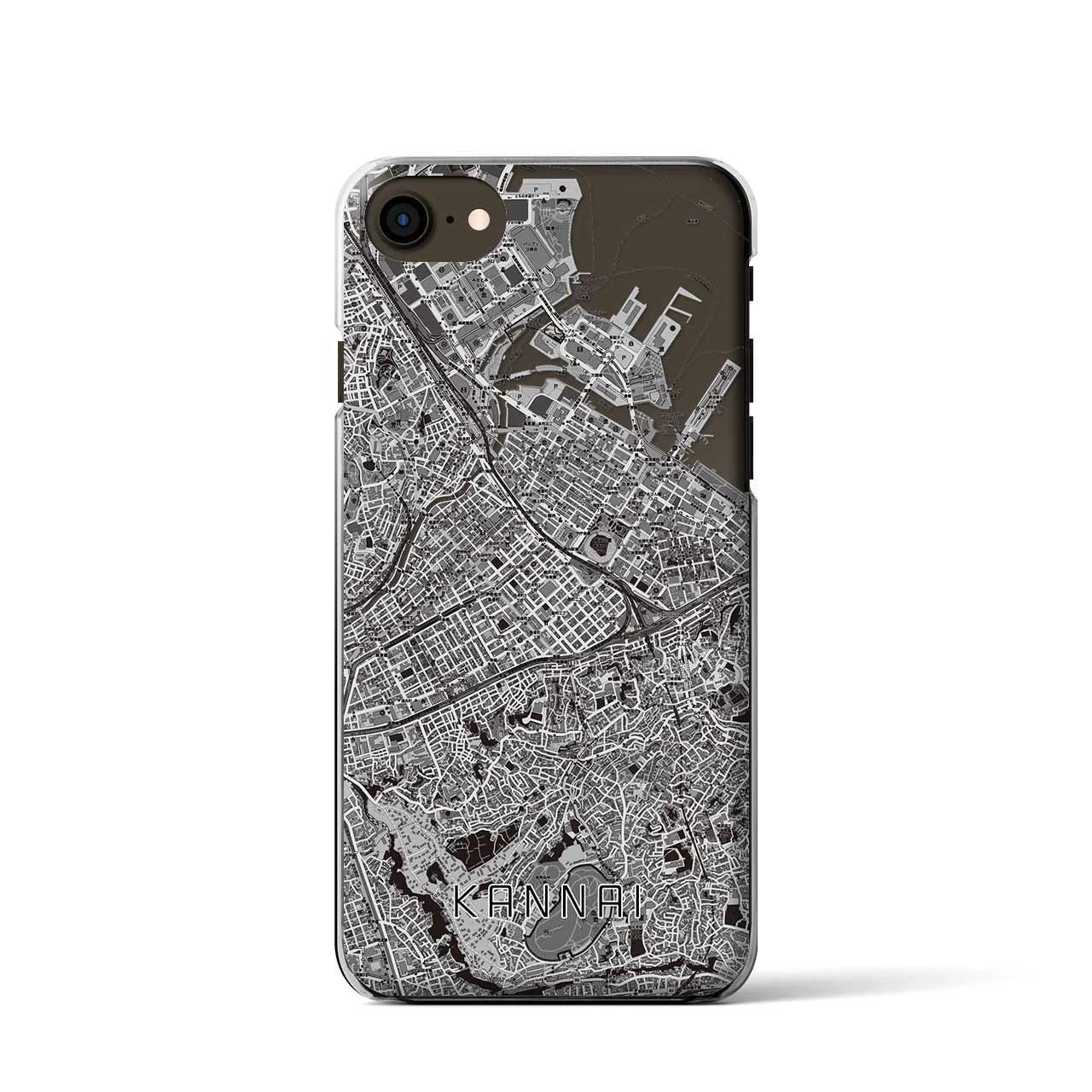 【関内(神奈川県)】地図柄iPhoneケース(クリアタイプ)