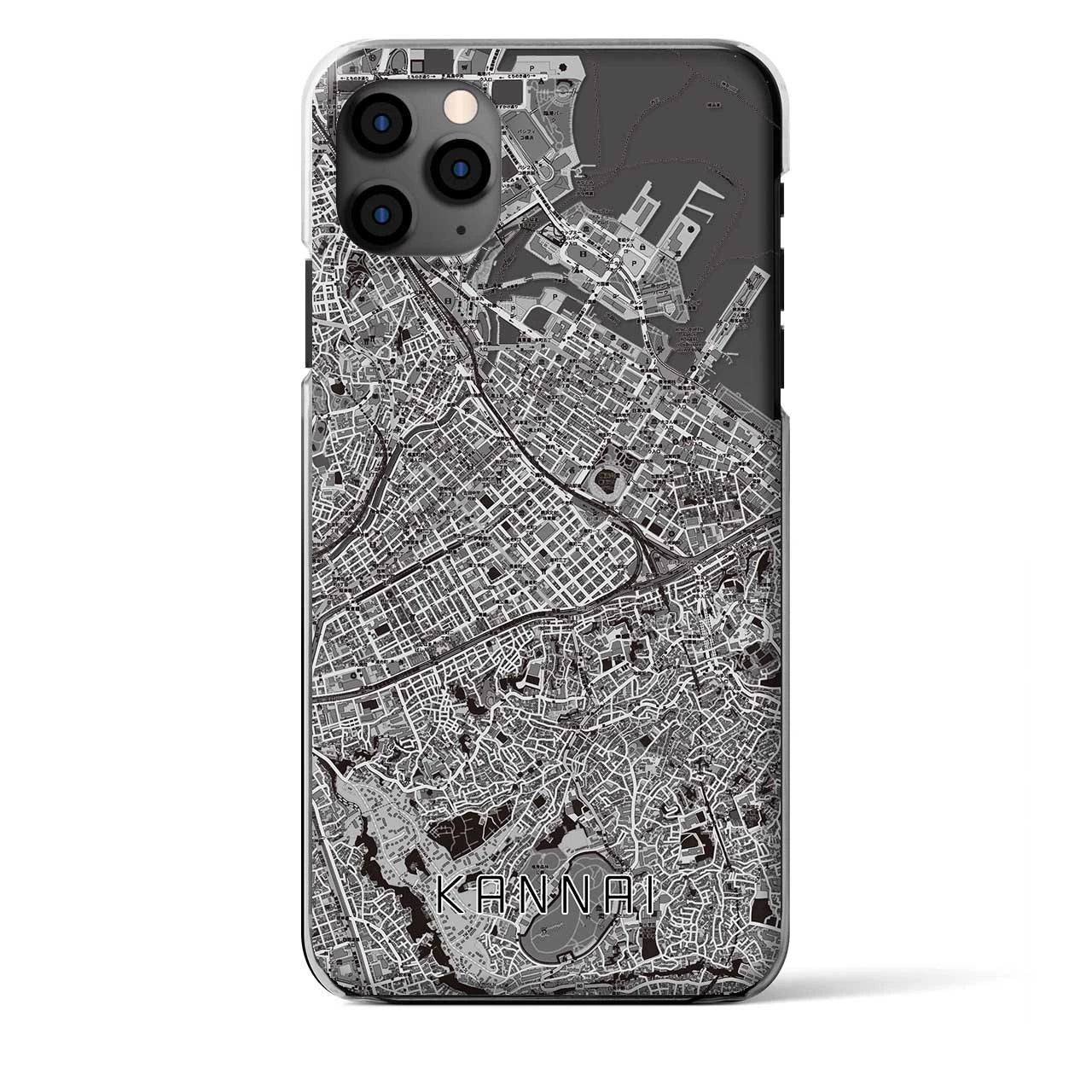 【関内(神奈川県)】地図柄iPhoneケース(クリアタイプ)