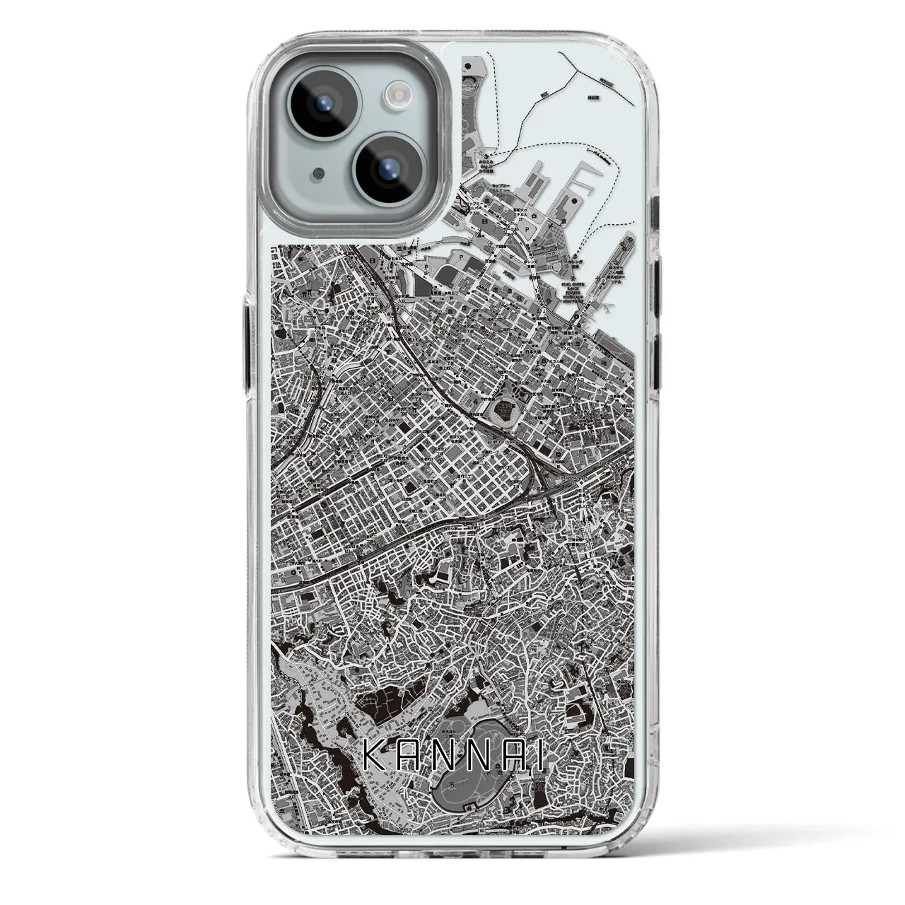 【関内(神奈川県)】地図柄iPhoneケース(MagSafeタイプ)
