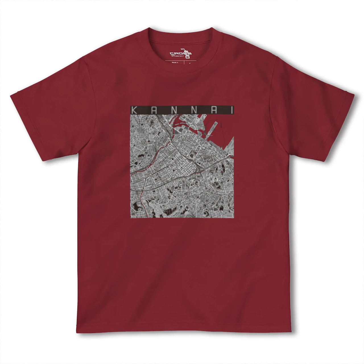 【関内(神奈川県)】地図柄ヘビーウェイトTシャツ