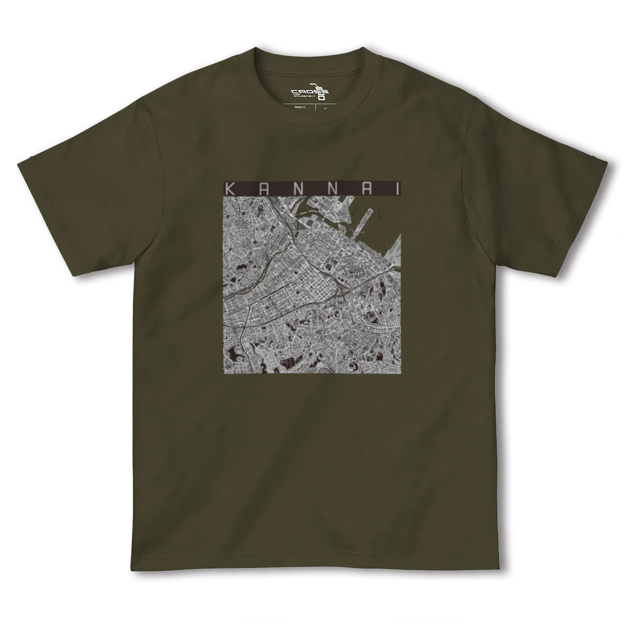 【関内(神奈川県)】地図柄ヘビーウェイトTシャツ