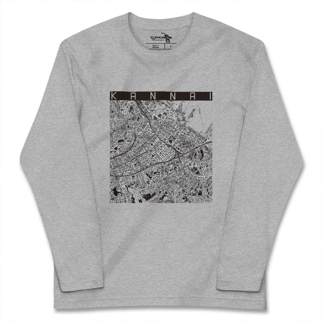 【関内(神奈川県)】地図柄ロングスリーブTシャツ