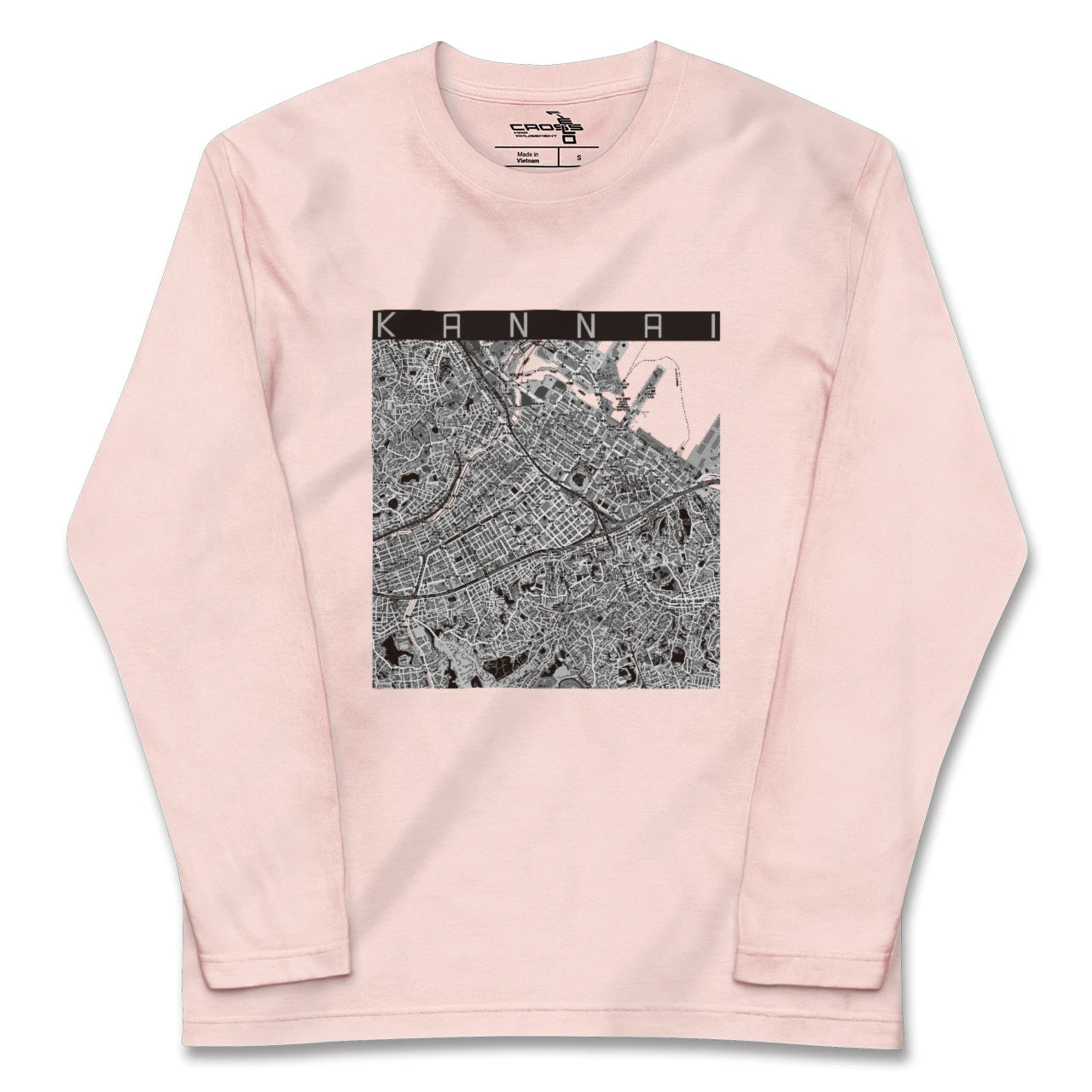 【関内(神奈川県)】地図柄ロングスリーブTシャツ