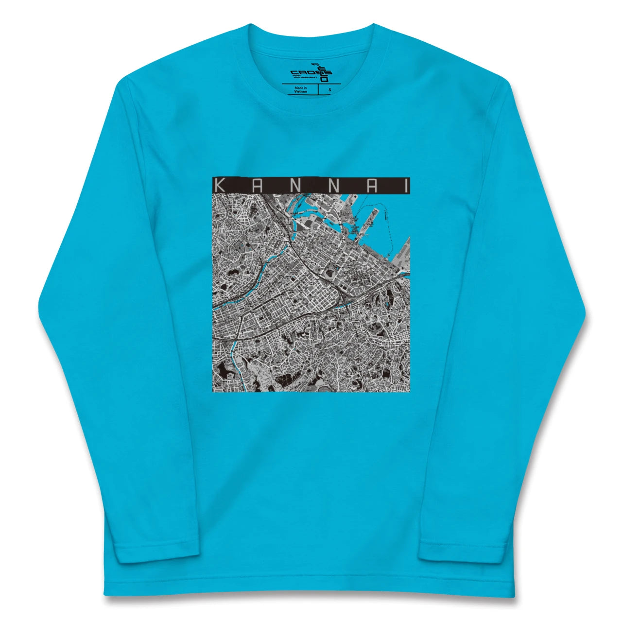 【関内(神奈川県)】地図柄ロングスリーブTシャツ