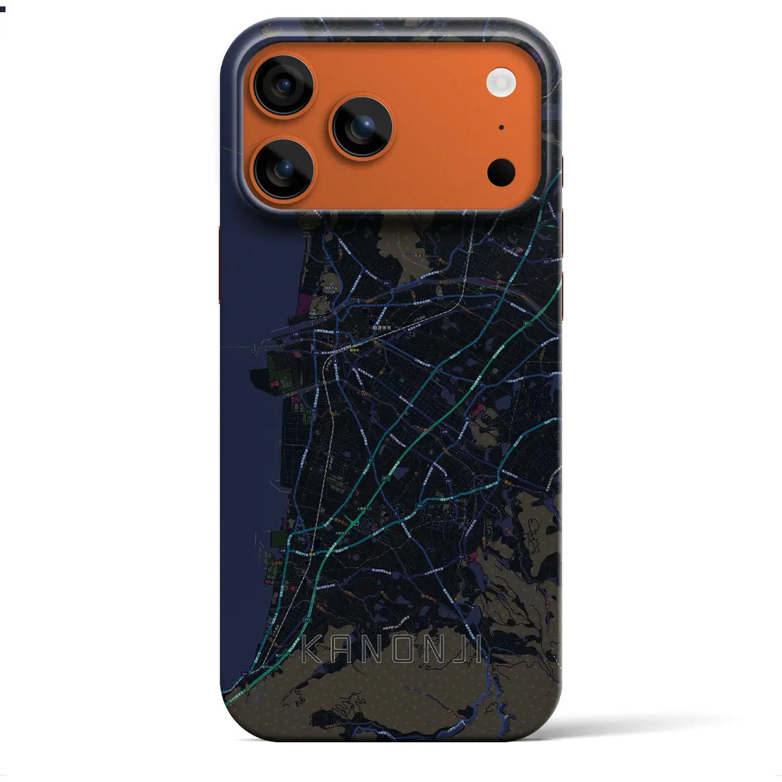 【観音寺(香川県)】地図柄iPhoneケース(バックカバータイプ)