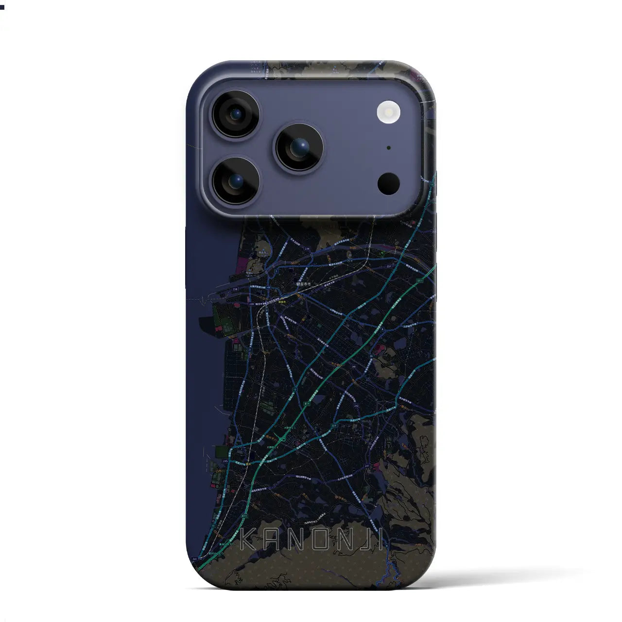 【観音寺(香川県)】地図柄iPhoneケース(バックカバータイプ)