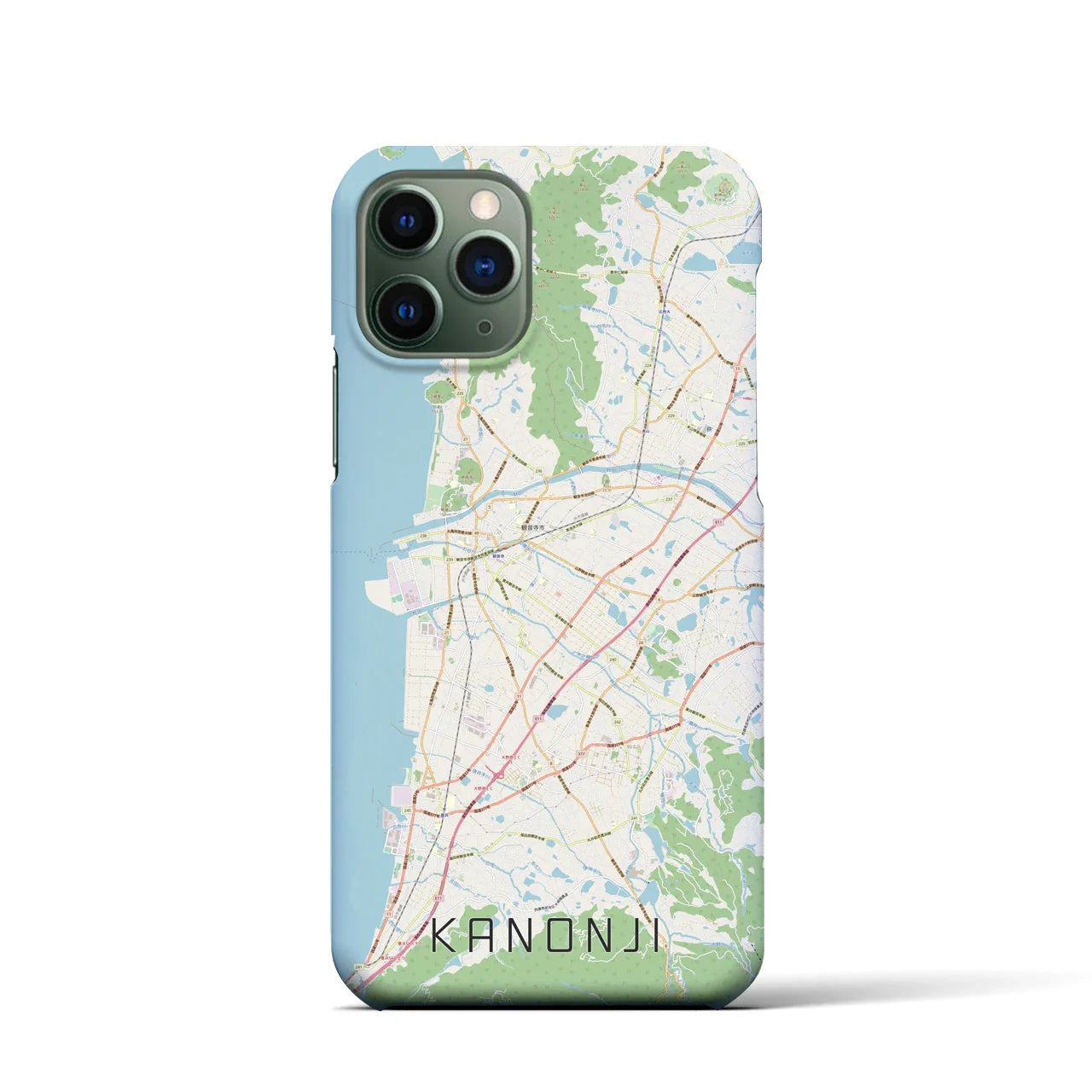 【観音寺(香川県)】地図柄iPhoneケース(バックカバータイプ)