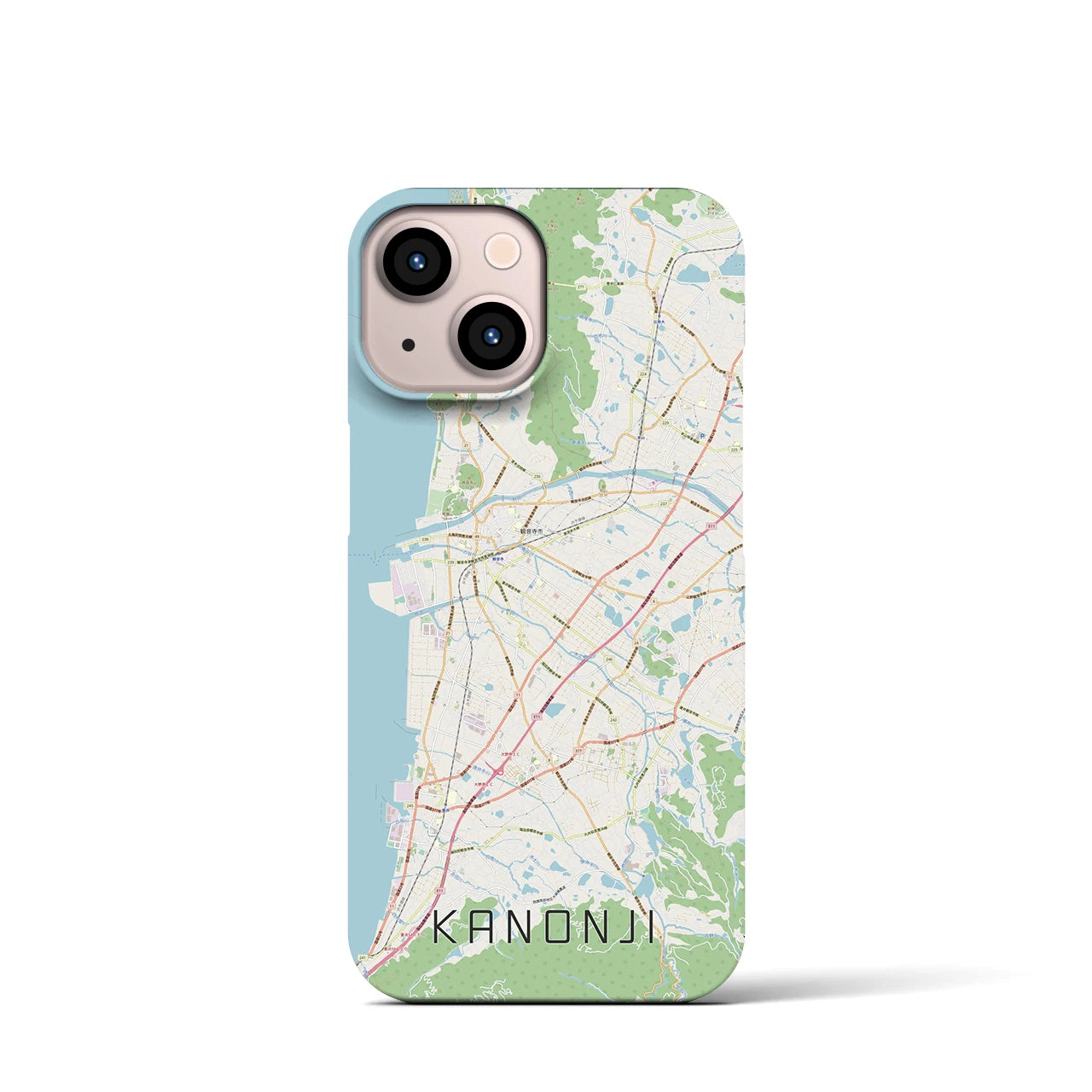 【観音寺(香川県)】地図柄iPhoneケース(バックカバータイプ)