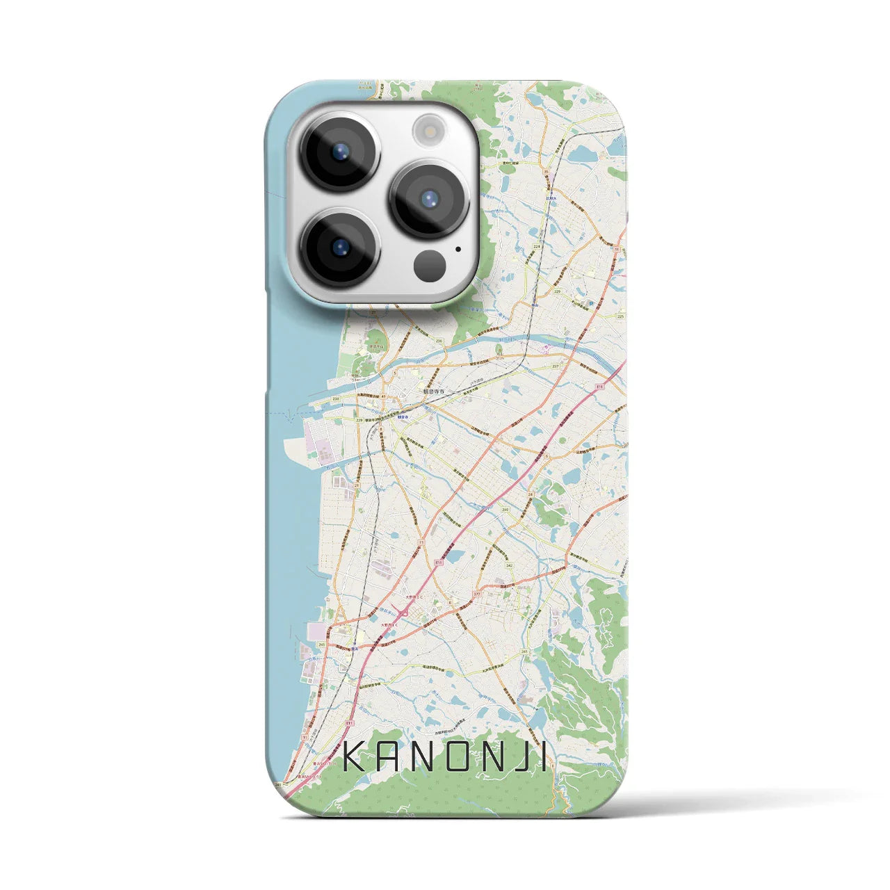 【観音寺(香川県)】地図柄iPhoneケース(バックカバータイプ)
