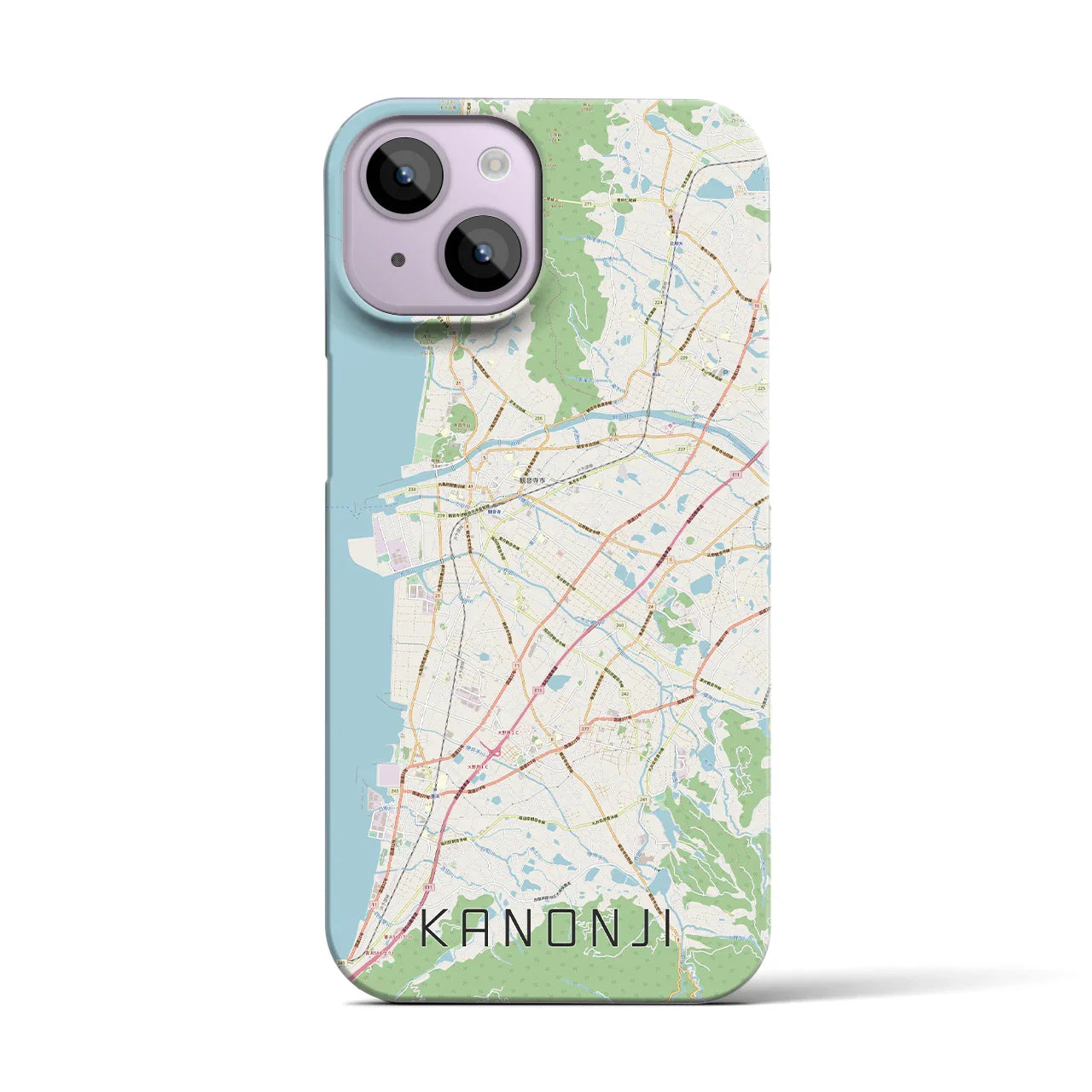 【観音寺(香川県)】地図柄iPhoneケース(バックカバータイプ)