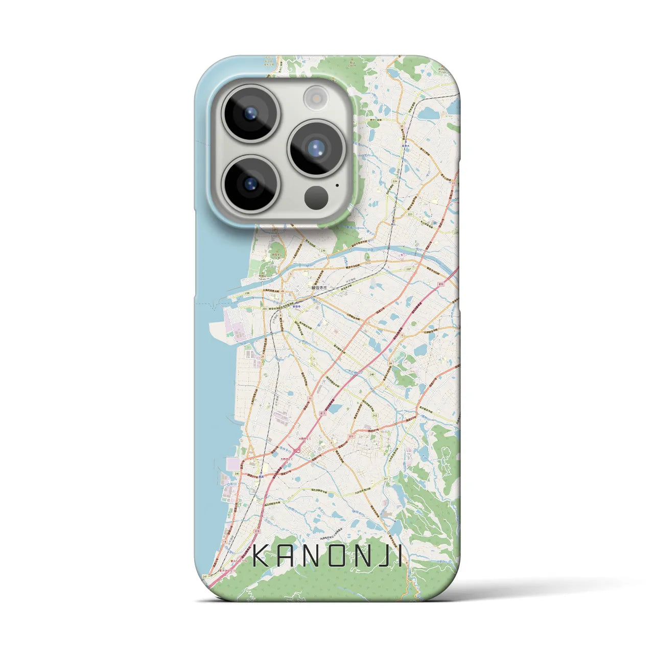 【観音寺(香川県)】地図柄iPhoneケース(バックカバータイプ)