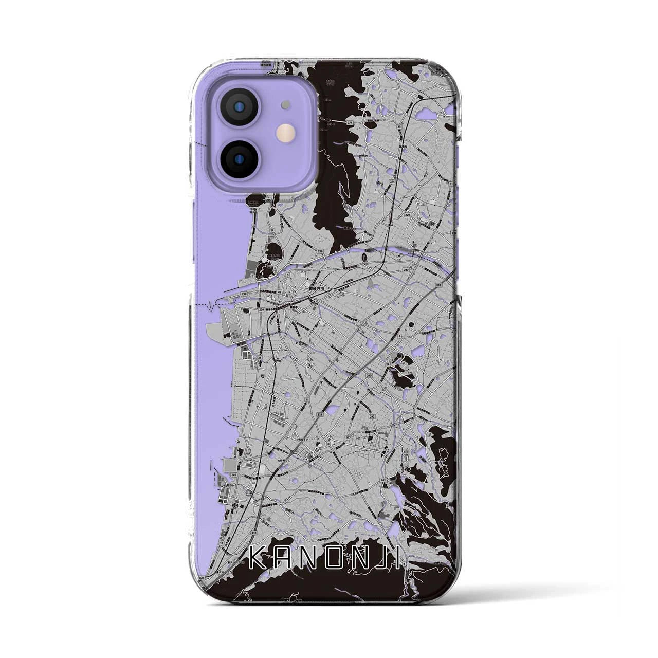 【観音寺(香川県)】地図柄iPhoneケース(クリアタイプ)