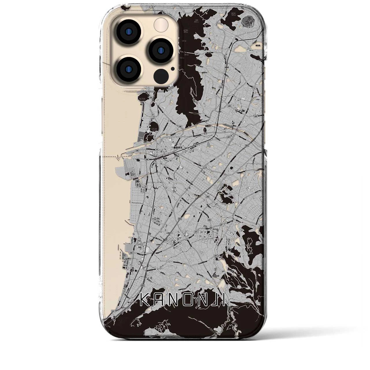 【観音寺(香川県)】地図柄iPhoneケース(クリアタイプ)