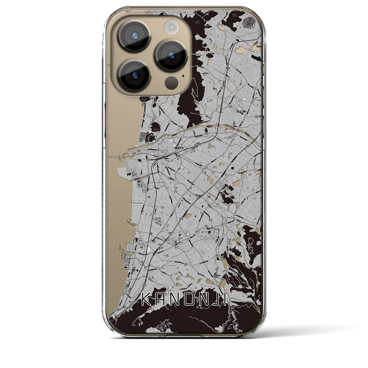 【観音寺(香川県)】地図柄iPhoneケース(クリアタイプ)